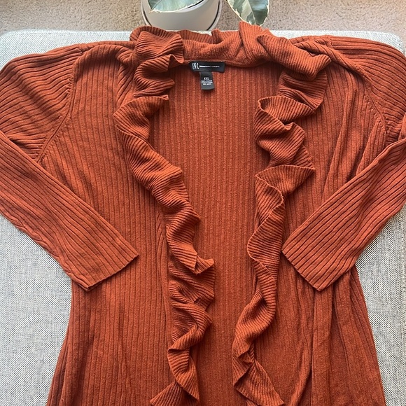 Y2K Vintage Ruffle Cardigan Sweater Circa 2008 , Size: XXL - Picture 3 of 17